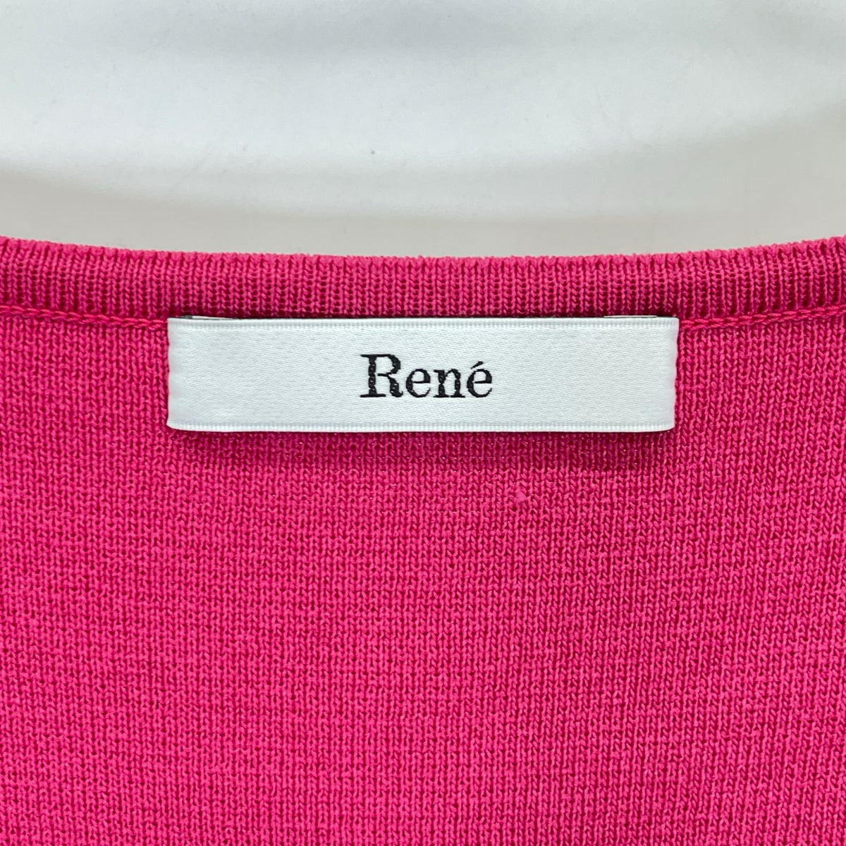 Rene ルネ 6322190A 23SS ピンク パフスリーブ ダブルジップニットジャケット ジャケット