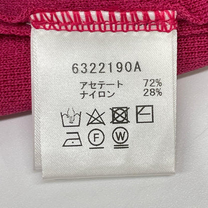 Rene ルネ 6322190A 23SS ピンク パフスリーブ ダブルジップニットジャケット ジャケット