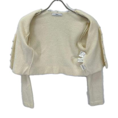 Rene ルネ 6242461 22AW アイボリー カシミヤ100 パールニットカーディガン トップス