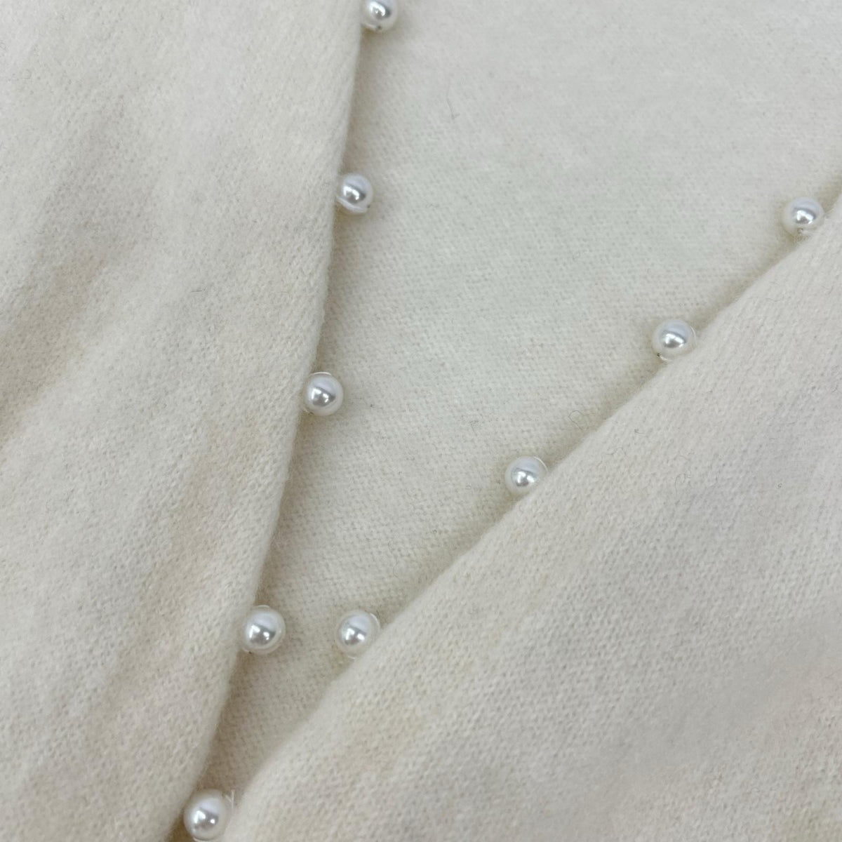 Rene ルネ 6242461 22AW アイボリー カシミヤ100 パールニットカーディガン トップス