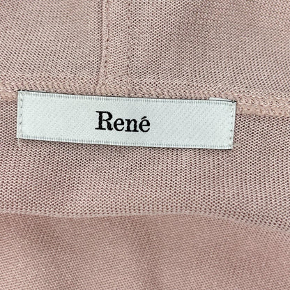 Rene ルネ 6132150 21AW ベビーピンク パールボタン フーディニットカーディガン トップス