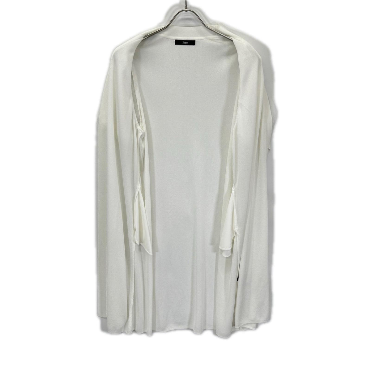 Rene basic ルネ ベーシック 5222050 22SS ホワイト チュールパフスリーブ ロングニットカーディガン トップス