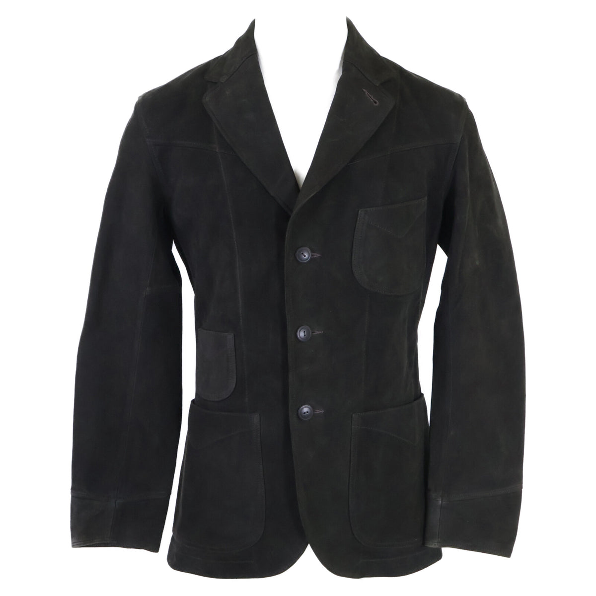RRL ダブルアールエル 【美品/国内正規/24AW】782943886001 ヴィンテージ加工 羊革 スエード アンコンストラクテッド スポーツコート/ ジャケット