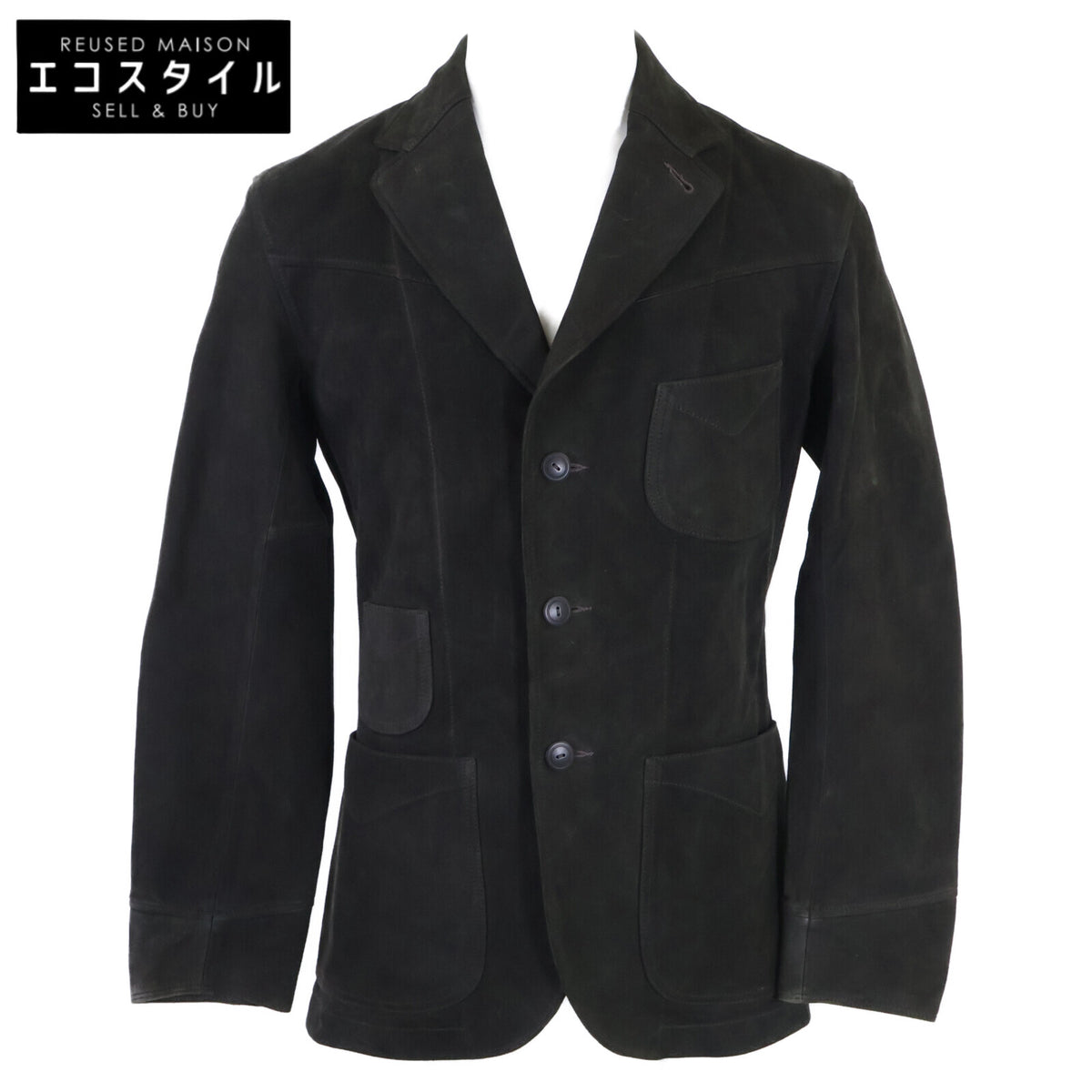 RRL ダブルアールエル 【美品/国内正規/24AW】782943886001 ヴィンテージ加工 羊革 スエード アンコンストラクテッド スポーツコート/ ジャケット