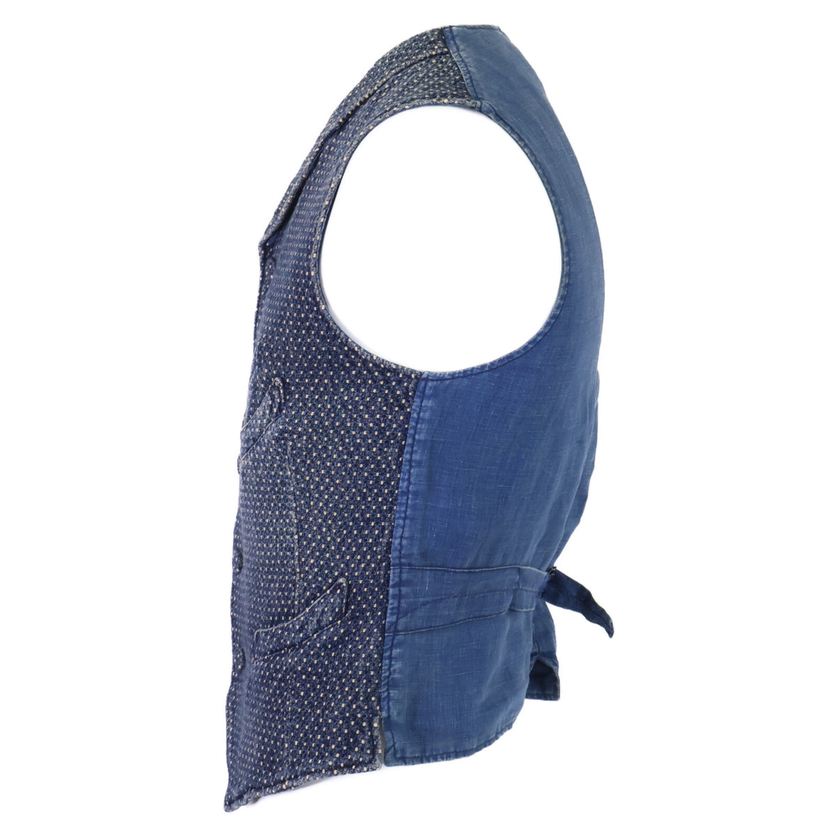 RRL ダブルアールエル 【国内正規】782567482001 INDIGO COTTON DOBBY VEST 本藍染め 刺し子 ドビー ベスト