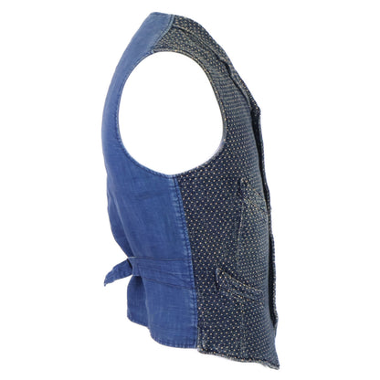 RRL ダブルアールエル 【国内正規】782567482001 INDIGO COTTON DOBBY VEST 本藍染め 刺し子 ドビー ベスト