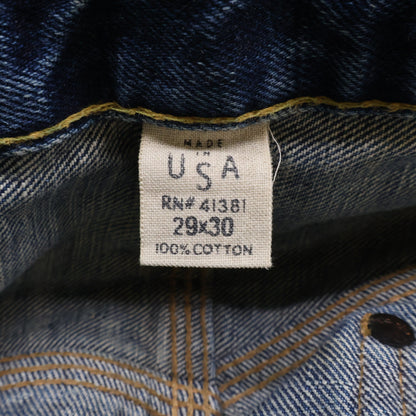 RRL ダブルアールエル 【国内正規】USA製 PP-PM-HS-0069 BALTIMORE 2nd ボルチモア2nd ヴィンテージ加工 バックルバック 月桂樹ボタン ボタンフライ デニムパンツ ボトムス