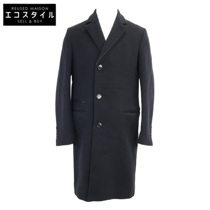 HERMES エルメス 【美品/国内正規】12-5108 カシミヤｘラムスキン レザートリム チェスター コート