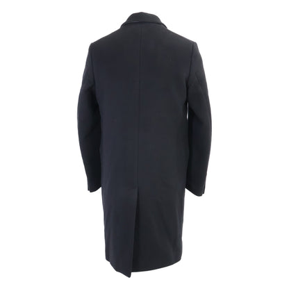 HERMES エルメス 【美品/国内正規】12-5108 カシミヤｘラムスキン レザートリム チェスター コート