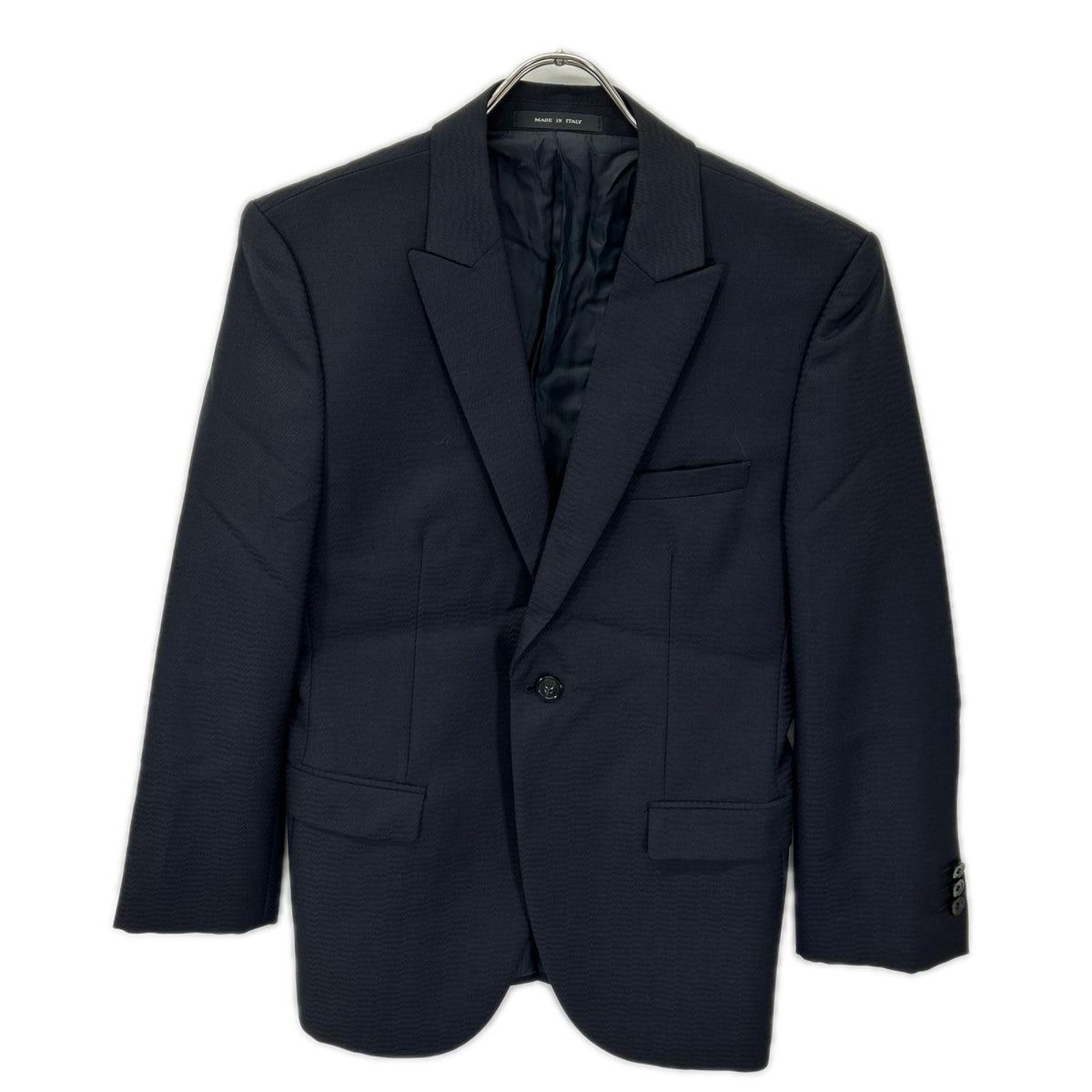 EMPORIOARMANI エンポリオアルマーニ EXCLUSIVE LINE W1V04E W1119 ダークネイビー ヴァージンウール×モヘア テーラードジャケット/スラックス セットアップ スーツ セットアップ