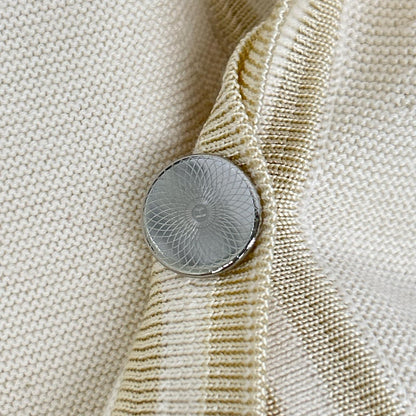 HERMES エルメス アイボリー コットン×シルク×カシミア シュビルスキー期 カーディガン ニット アンサンブル トップス