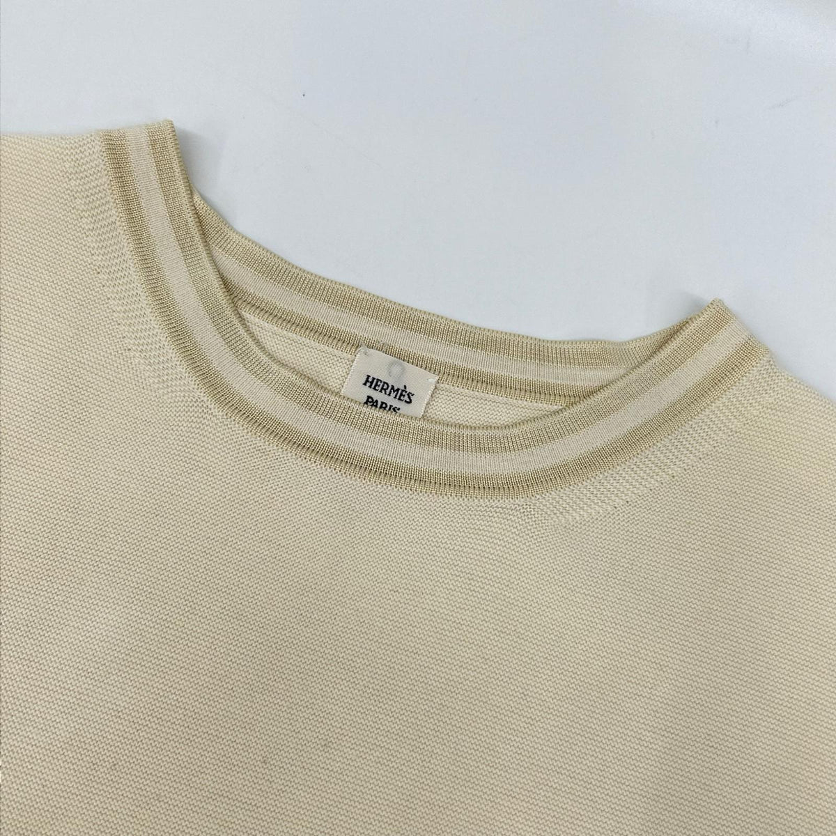 HERMES エルメス アイボリー コットン×シルク×カシミア シュビルスキー期 カーディガン ニット アンサンブル トップス