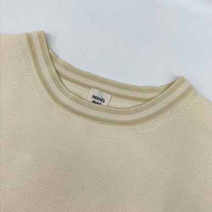 HERMES エルメス アイボリー コットン×シルク×カシミア シュビルスキー期 カーディガン ニット アンサンブル トップス