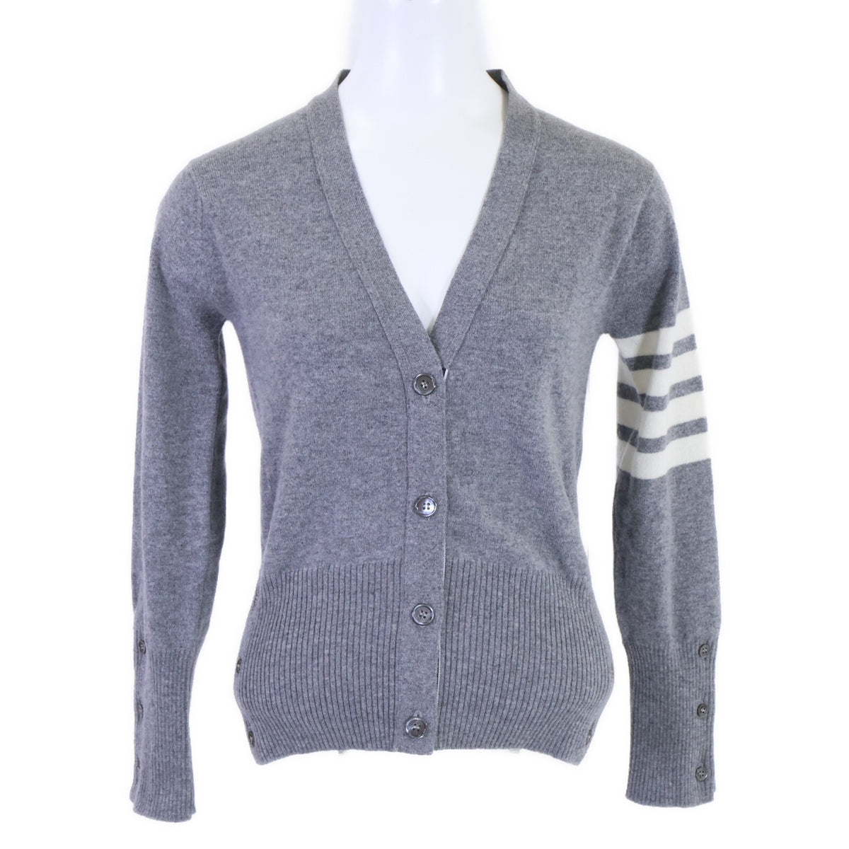 THOM BROWNE トムブラウン 【美品/国内正規】FKC001A カシミヤ 4-bar Vネック ニットカーディガン トップス