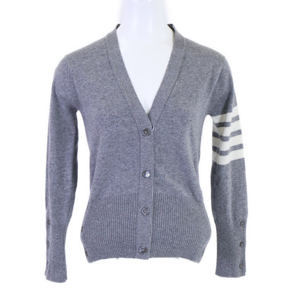 THOM BROWNE トムブラウン 【美品/国内正規】FKC001A カシミヤ 4-bar Vネック ニットカーディガン トップス