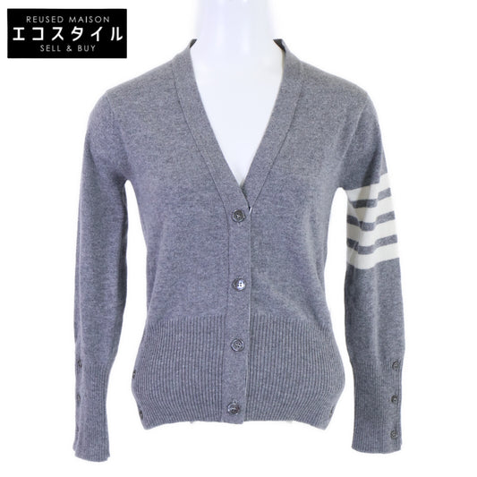 THOM BROWNE トムブラウン 【美品/国内正規】FKC001A カシミヤ 4-bar Vネック ニットカーディガン トップス