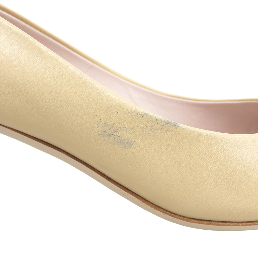 SalvatoreFerragamo サルバトーレフェラガモ レザー ヒールパンプス シューズ レディース ベージュ 5 1/2D DS20561 シューズ