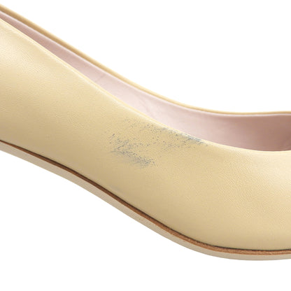 SalvatoreFerragamo サルバトーレフェラガモ レザー ヒールパンプス シューズ レディース ベージュ 5 1/2D DS20561 シューズ