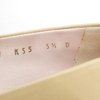 SalvatoreFerragamo サルバトーレフェラガモ レザー ヒールパンプス シューズ レディース ベージュ 5 1/2D DS20561 シューズ