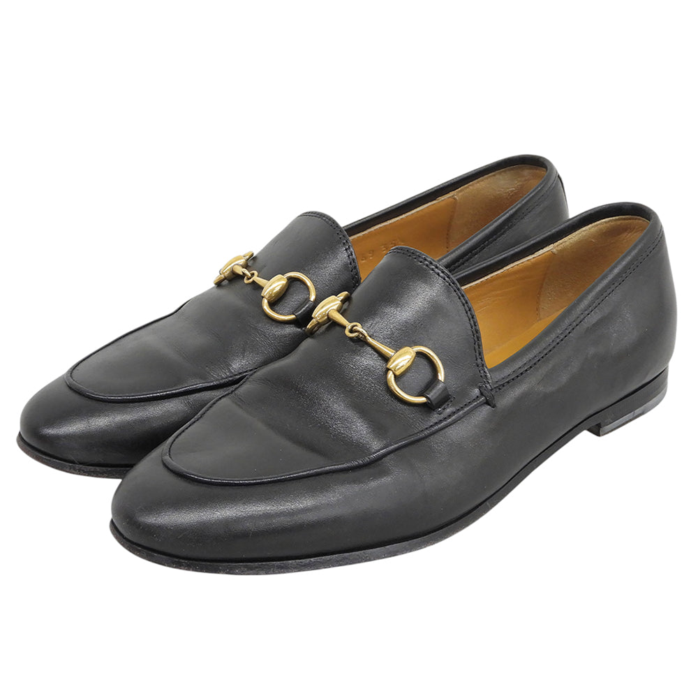 GUCCI グッチ ヨルダーン ホースビット レザー ローファー シューズ レディース 黒 ブラック 35 1/2 シューズ