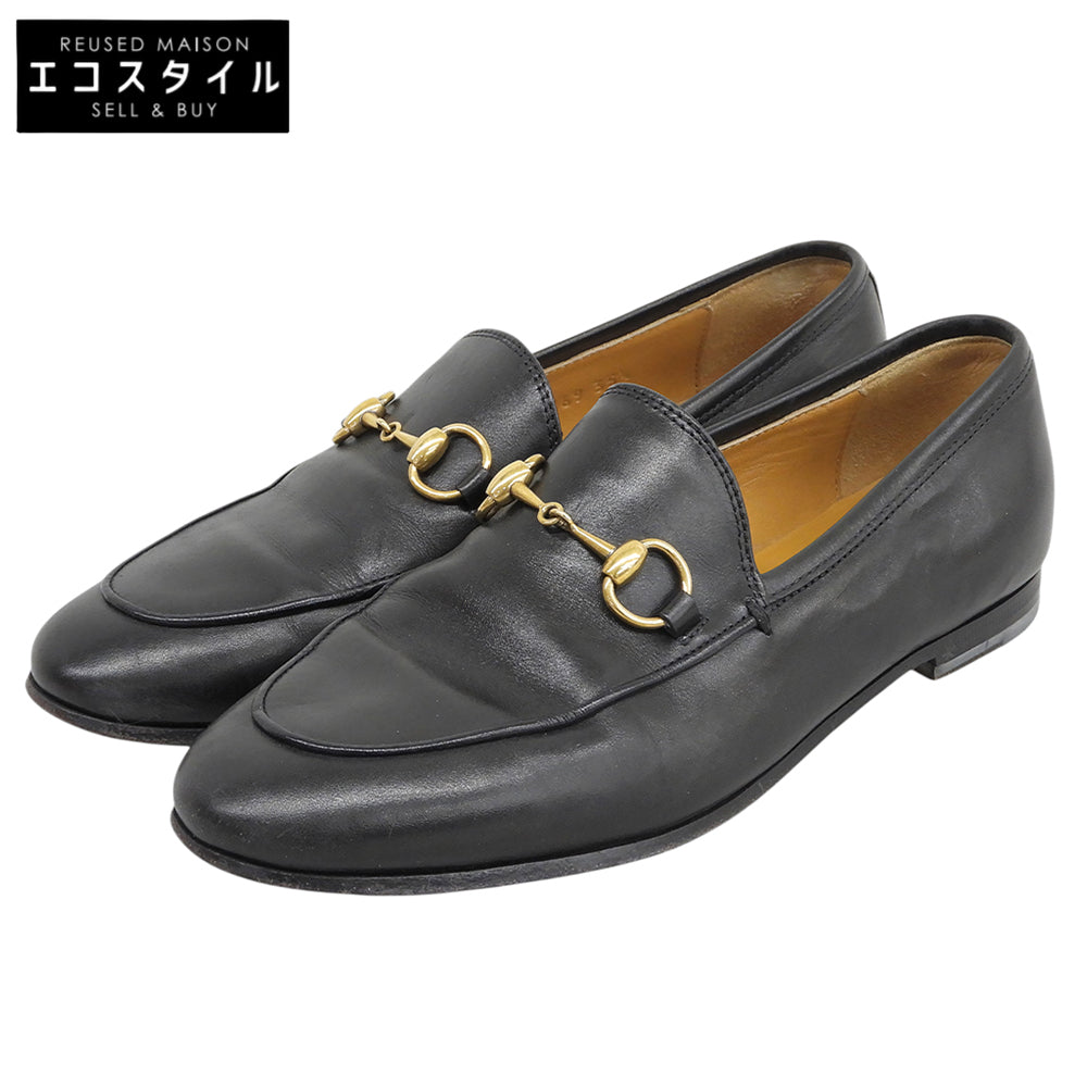 GUCCI グッチ ヨルダーン ホースビット レザー ローファー シューズ レディース 黒 ブラック 35 1/2 シューズ