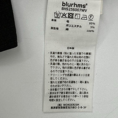 blurhms ブラームス BHS25S007WV 25SS ブラック Washed Wool Voile Cardigan Jacket カーディガン ジャケット トップス