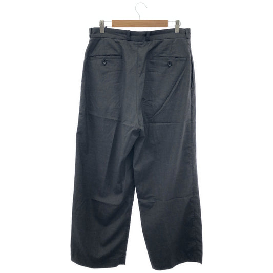 blurhms ブラームス BHS25S008 25SS ブラック Washed Wool Voile Trousers ウールトラウザーズ パンツ ボトムス