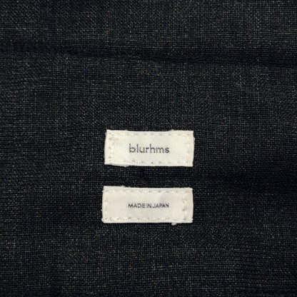 blurhms ブラームス BHS25S008 25SS ブラック Washed Wool Voile Trousers ウールトラウザーズ パンツ ボトムス