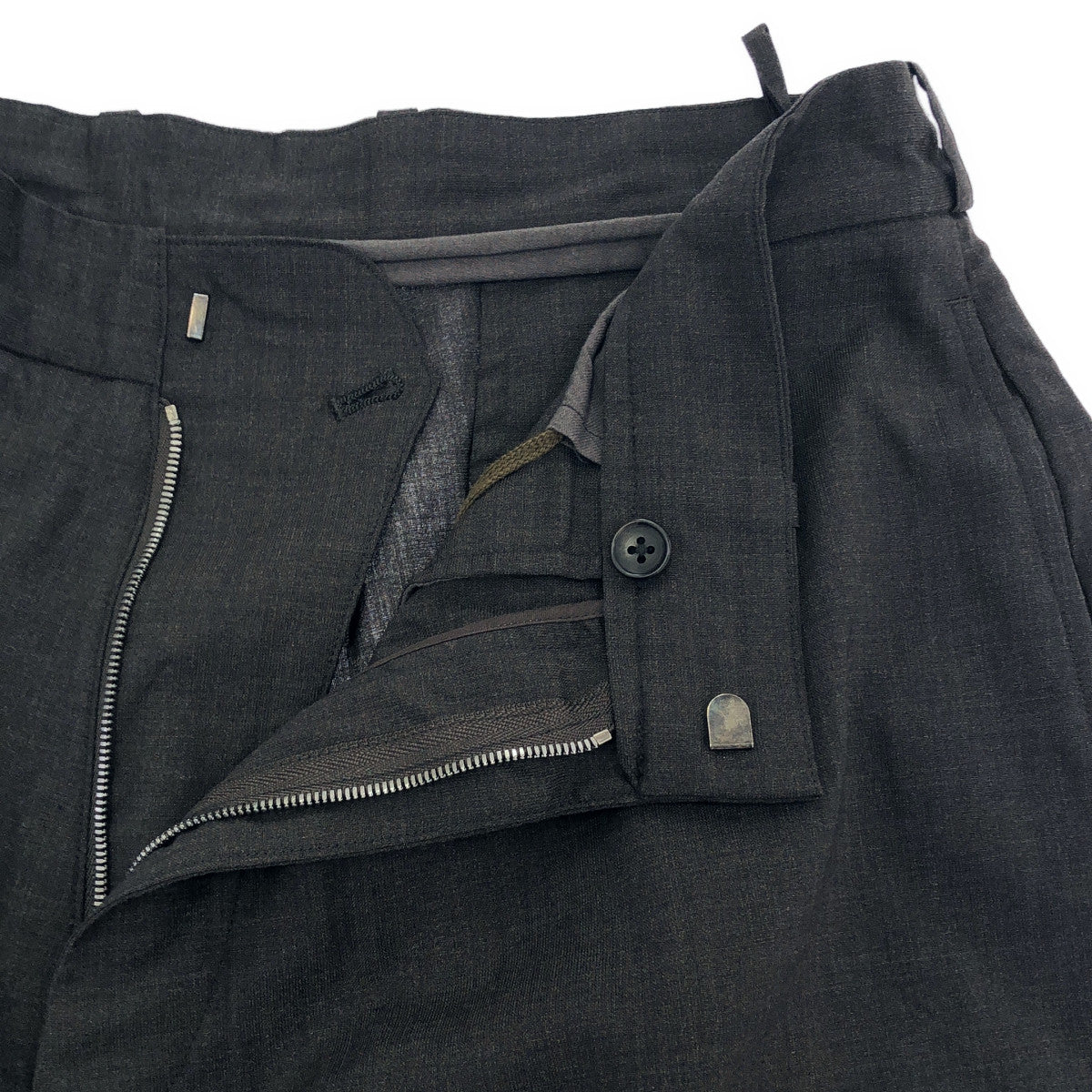 blurhms ブラームス BHS25S008 25SS ブラック Washed Wool Voile Trousers ウールトラウザーズ パンツ ボトムス
