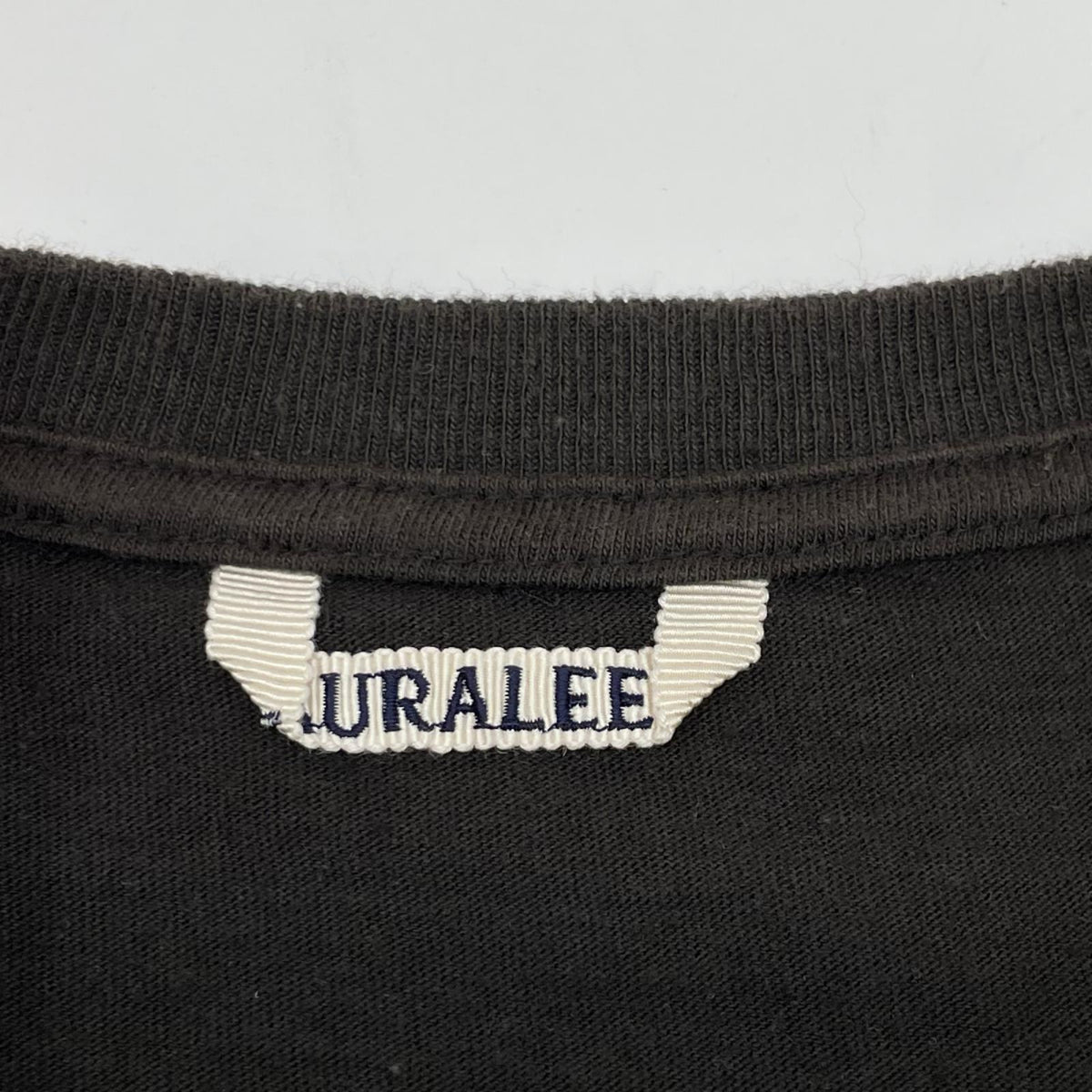 AURALEE オーラリー A26ST02PT 26SS ブラック BRUSHED ORGANIC COTTON JERSEY TEE Tシャツ トップス