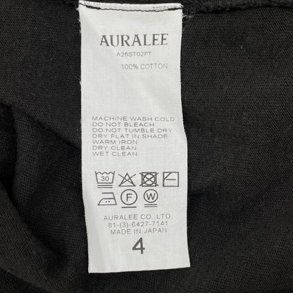 AURALEE オーラリー A26ST02PT 26SS ブラック BRUSHED ORGANIC COTTON JERSEY TEE Tシャツ トップス