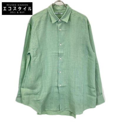 MAATEE&SONS マーティーアンドサンズ MT6103-0602C 26SS ハスカップグリーン ラミー100 SHORT PONIT RAMIE SHIRTS 長袖シャツ トップス