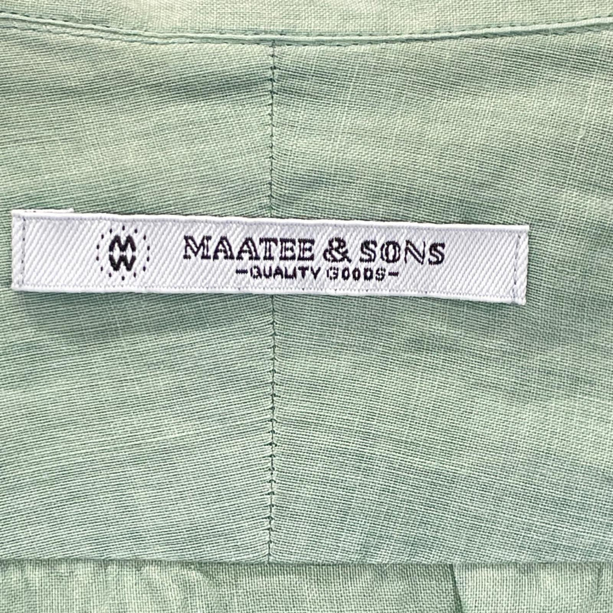 MAATEE&SONS マーティーアンドサンズ MT6103-0602C 26SS ハスカップグリーン ラミー100 SHORT PONIT RAMIE SHIRTS 長袖シャツ トップス
