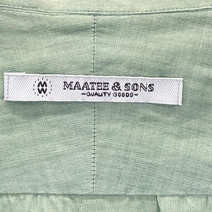 MAATEE&SONS マーティーアンドサンズ MT6103-0602C 26SS ハスカップグリーン ラミー100 SHORT PONIT RAMIE SHIRTS 長袖シャツ トップス