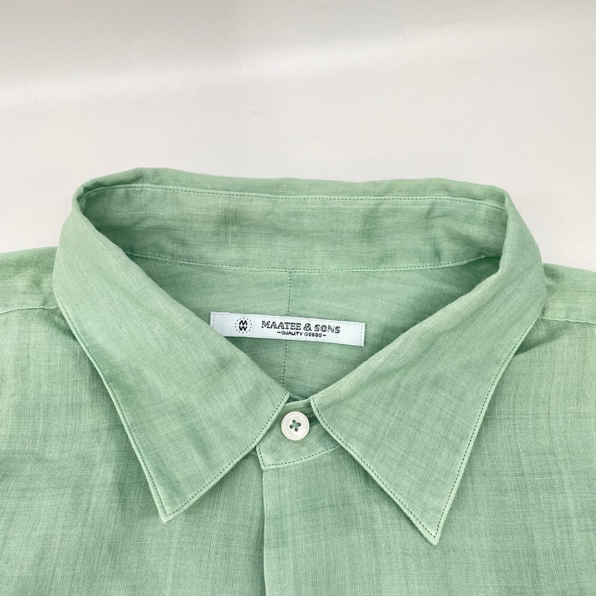 MAATEE&SONS マーティーアンドサンズ MT6103-0602C 26SS ハスカップグリーン ラミー100 SHORT PONIT RAMIE SHIRTS 長袖シャツ トップス