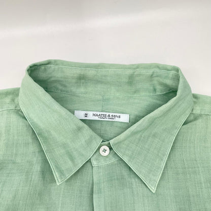 MAATEE&SONS マーティーアンドサンズ MT6103-0602C 26SS ハスカップグリーン ラミー100 SHORT PONIT RAMIE SHIRTS 長袖シャツ トップス