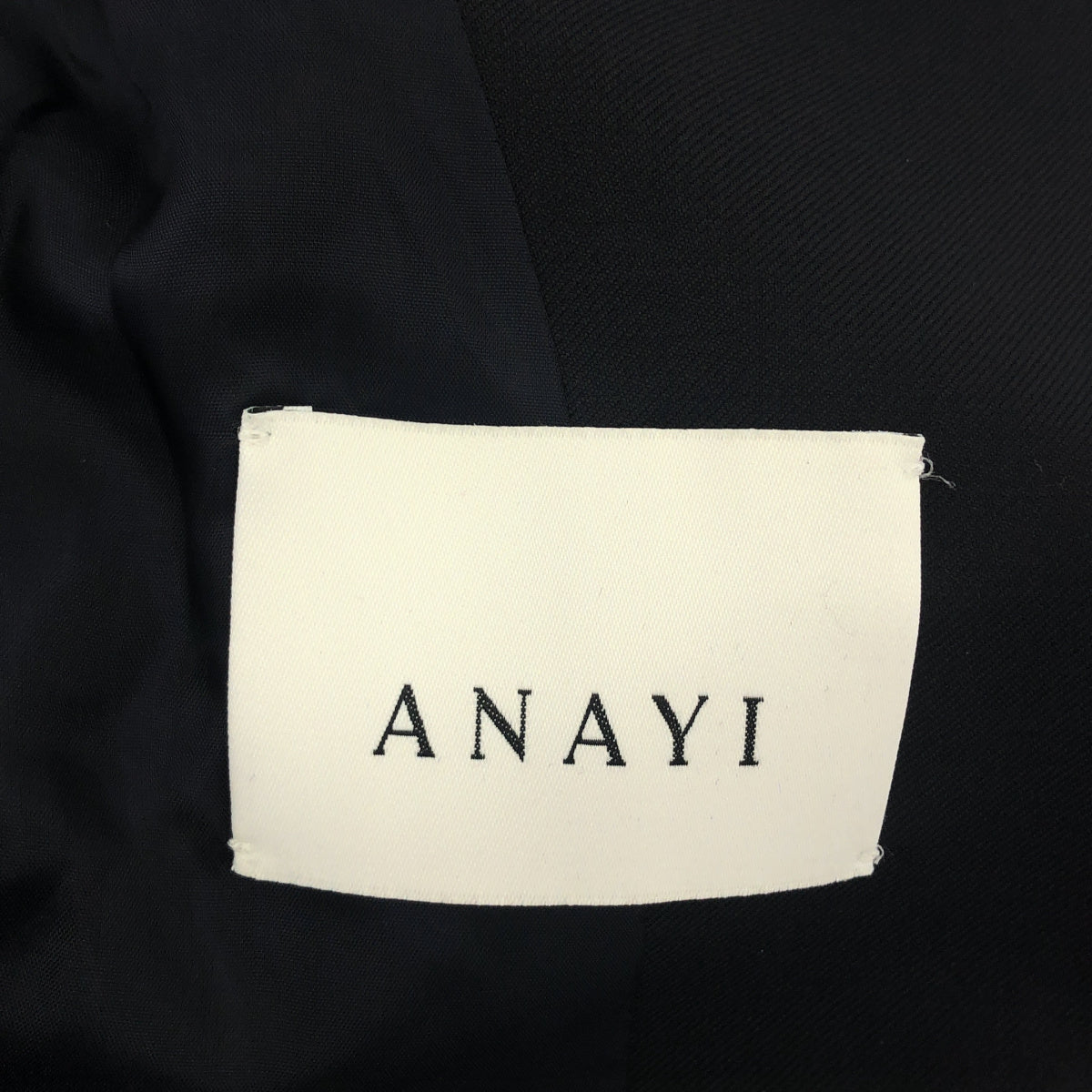 ANAYI アナイ 10261110380 26年製 ネイビー ウールツイルダブルジャケット トップス