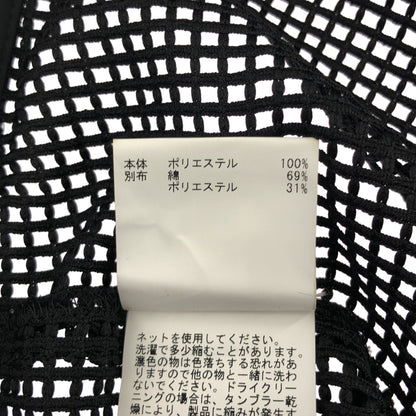 ANAYI アナイ 10261110360 26年製 ブラック メッシュラッセル5分袖シャツブルゾン トップス
