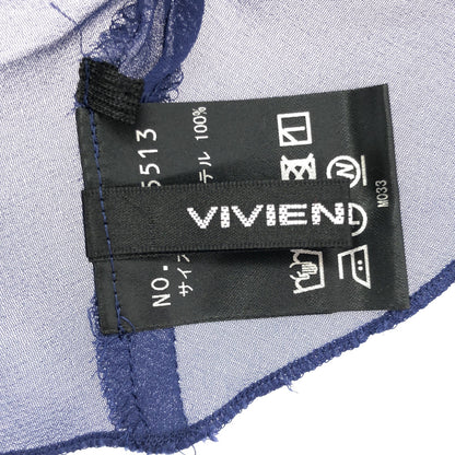 VIVIENNE TAM ヴィヴィアンタム 26年製 ブルー ソリッドシフォンブラウス トップス