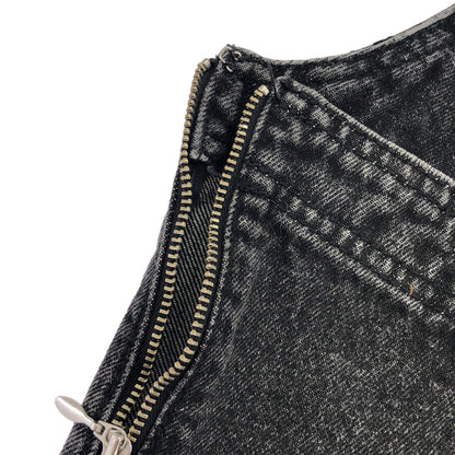 FETICO フェティコ FTC244ー0102 24AW ブラック FLOWER EMBROIDERED DENIM BUSTIER ビスチェ トップス