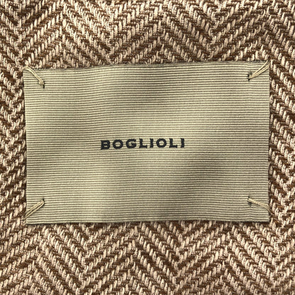 BOGLIOLI ボリオリ ベージュ R3302G CAOT ヘリンボーン 3Bテーラードジャケット トップス