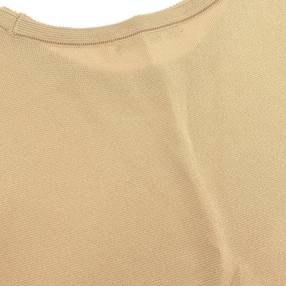MORABITO モラビト 【PREMIER】5741-11425 ベージュ レーヨン 半袖 フレア ニットワンピース トップス