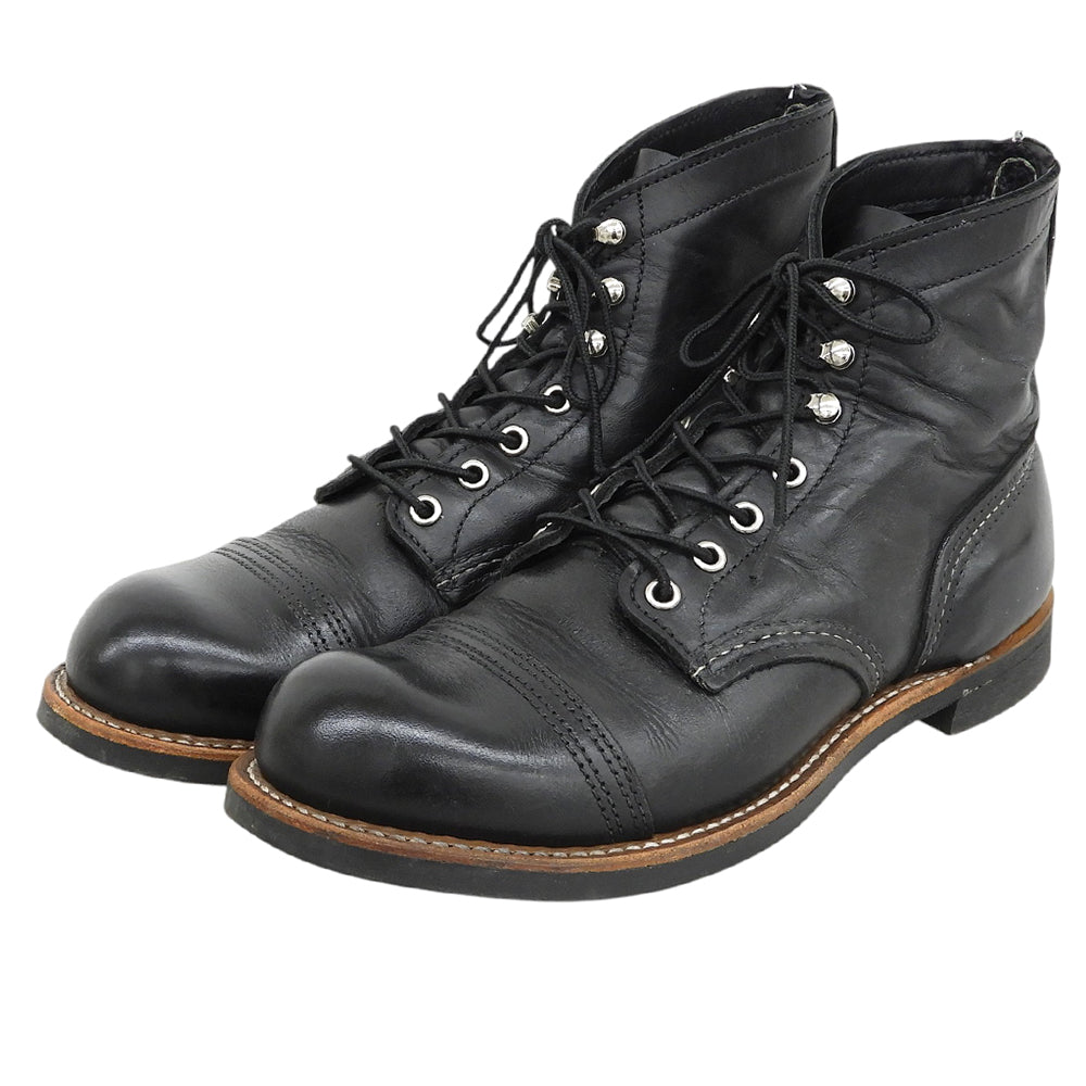 Red Wing レッドウィング レザー Iron Ranger アイアンレンジャー ブーツ メンズ ブラック 27cm 8084 シューズ