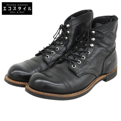 Red Wing レッドウィング レザー Iron Ranger アイアンレンジャー ブーツ メンズ ブラック 27cm 8084 シューズ