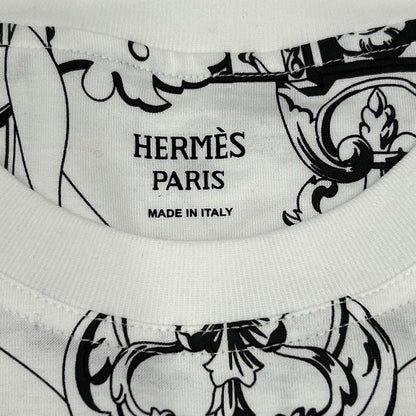 HERMES エルメス 26年製 6E4517DH ホワイト フェロヌリー・リミックス ワンピース ワンピース