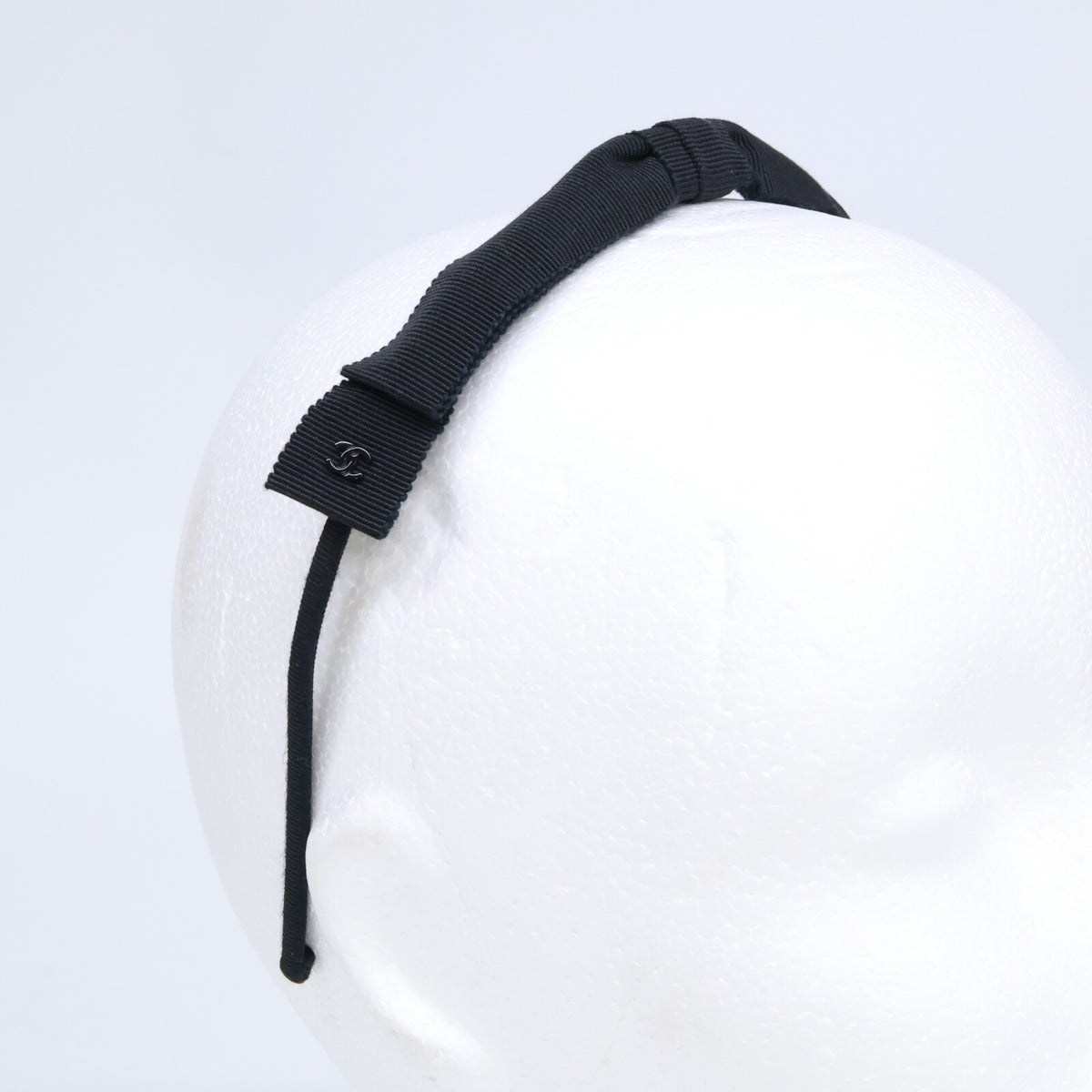 CHANEL シャネル 【美品】21V ココマーク リボン カチューシャ ヘアアクセサリー