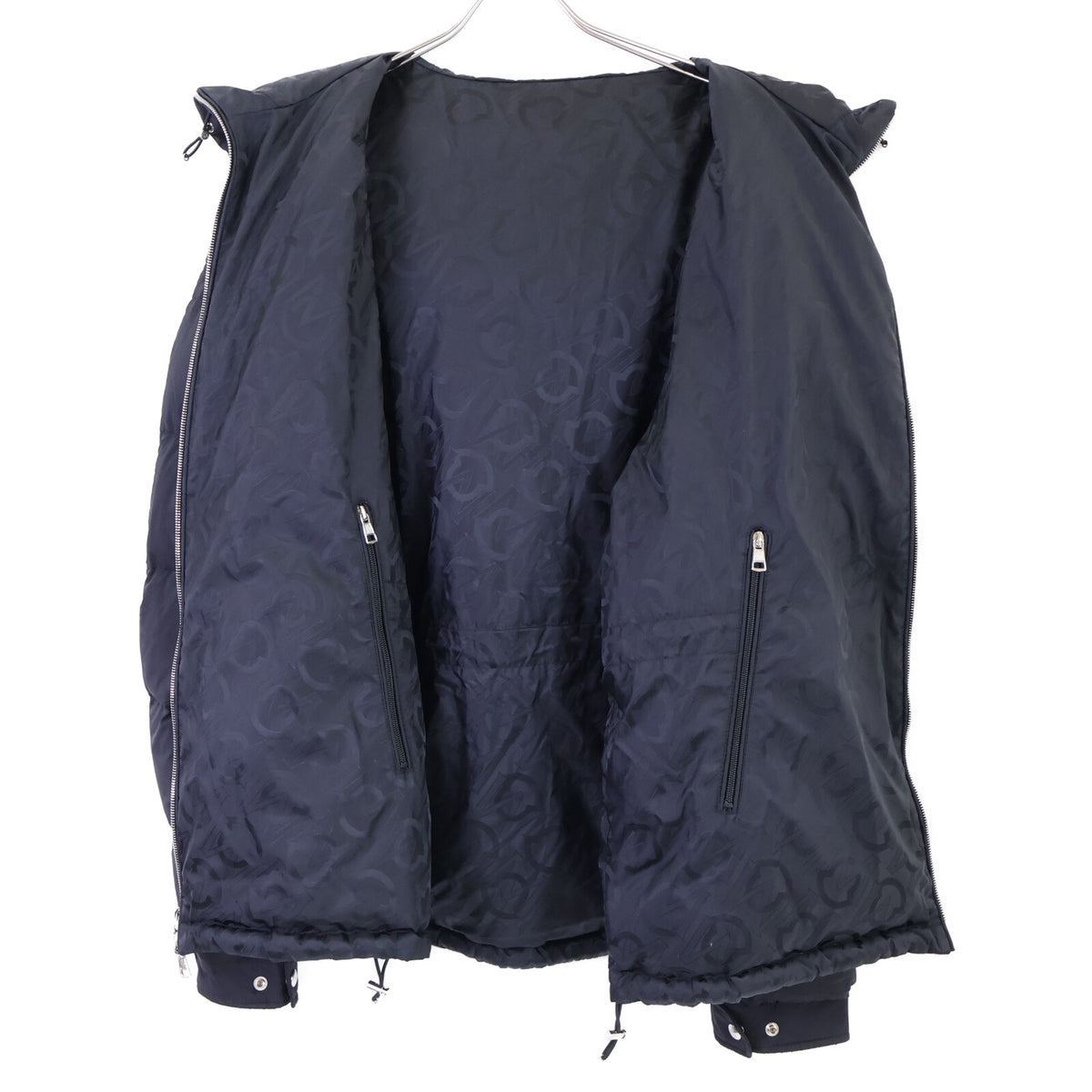 MONCLER モンクレール 美品 ERABLE/エラブル ナイロン ロゴ総柄 W-ZIP リバーシブル フーデッド ダウンジャケット ジャケット