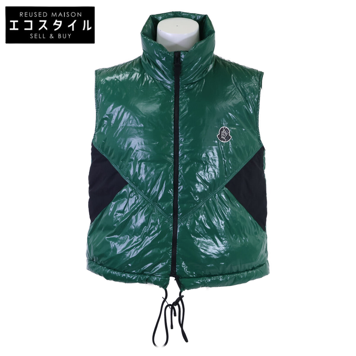 MONCLER モンクレール GENIUS x ALICIA KEYS 23SS CHELSEA/チェルシー シャイニーナイロン コラボロゴ W-ZIP ダウンベスト ジャケット