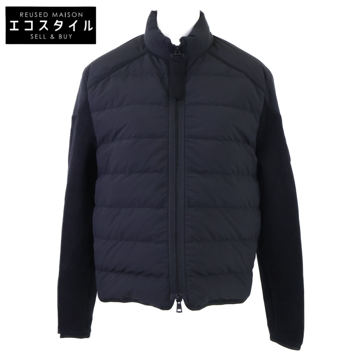 MONCLER モンクレール 23年製 CARDIGAN TRICOT ドラゴンロゴ コットン切り替え ジップアップダウンジャケット ジャケット
