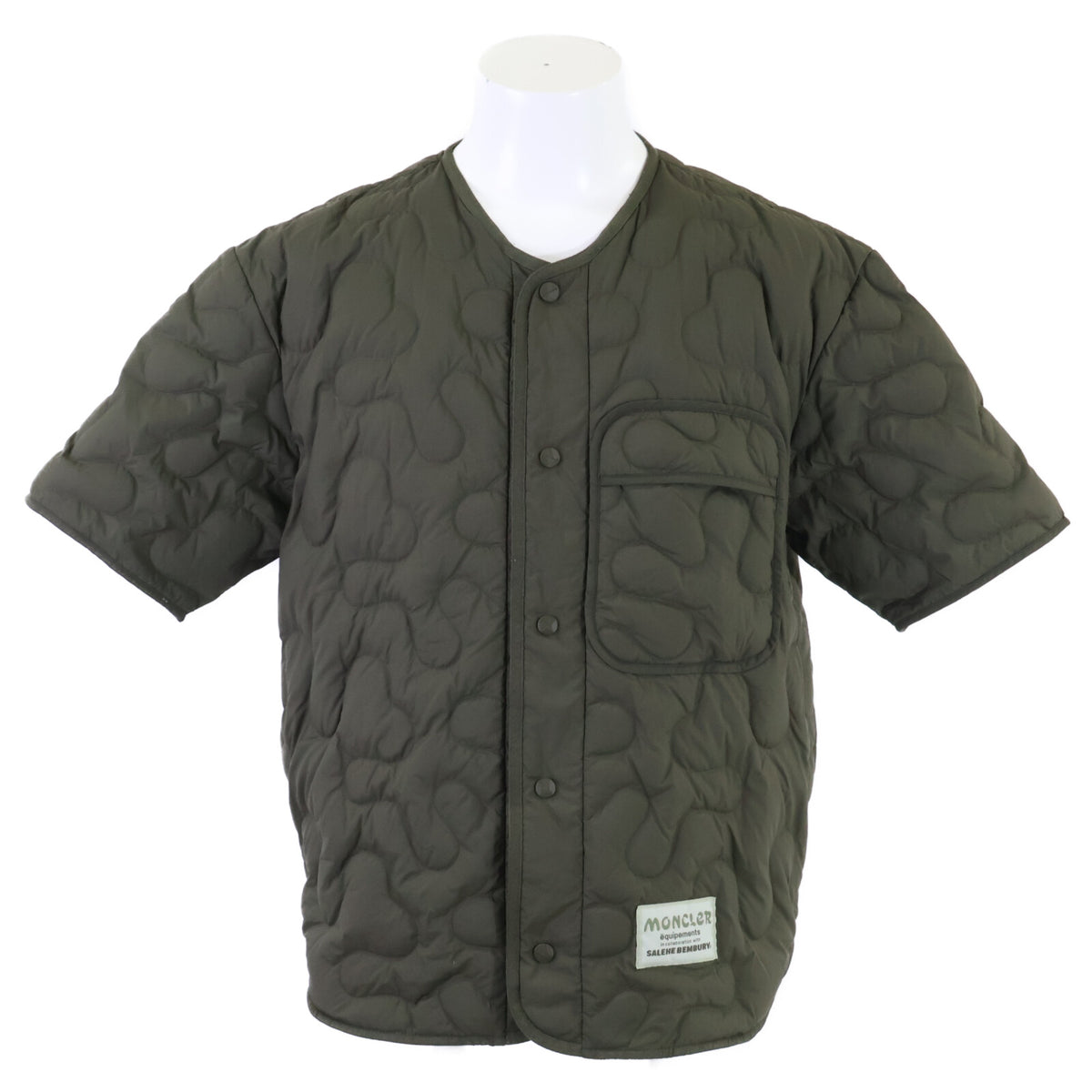 MONCLER モンクレール GENIUS x SALEHE BEMBURY 23AW CAMICIA ナイロン バックプリント ショートスリーブキルティングダウンジャケット ジャケット
